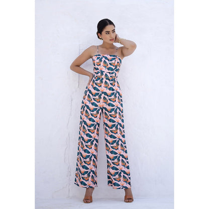 AlterEGO Lana - Tropical Back Tie Jumpsuit