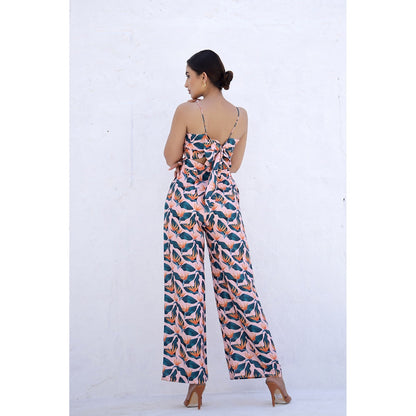 AlterEGO Lana - Tropical Back Tie Jumpsuit