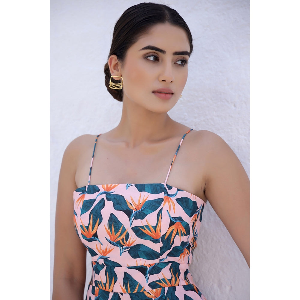 AlterEGO Lana - Tropical Back Tie Jumpsuit