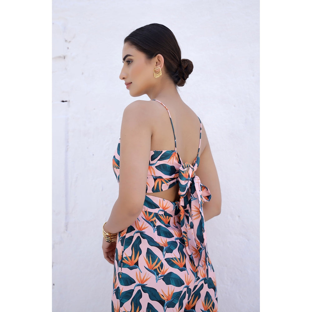 AlterEGO Lana - Tropical Back Tie Jumpsuit