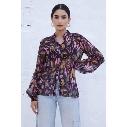 AlterEGO Rana - Mandarin Collard Jungle Shirt