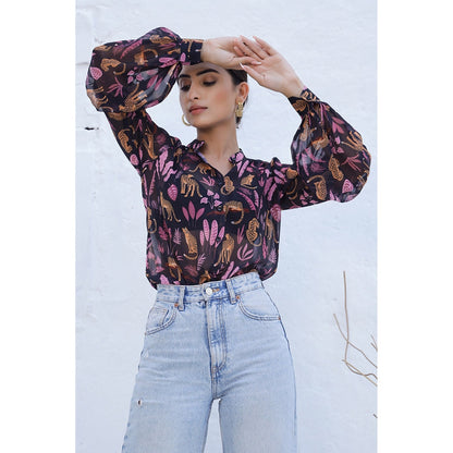 AlterEGO Rana - Mandarin Collard Jungle Shirt