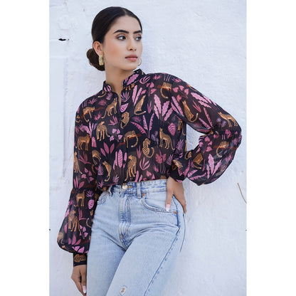 AlterEGO Rana - Mandarin Collard Jungle Shirt