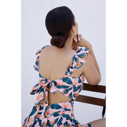 AlterEGO Ilana - Tropical Back Tie Playsuit