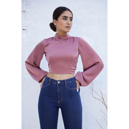AlterEGO Nora - Satin Back Tie Top