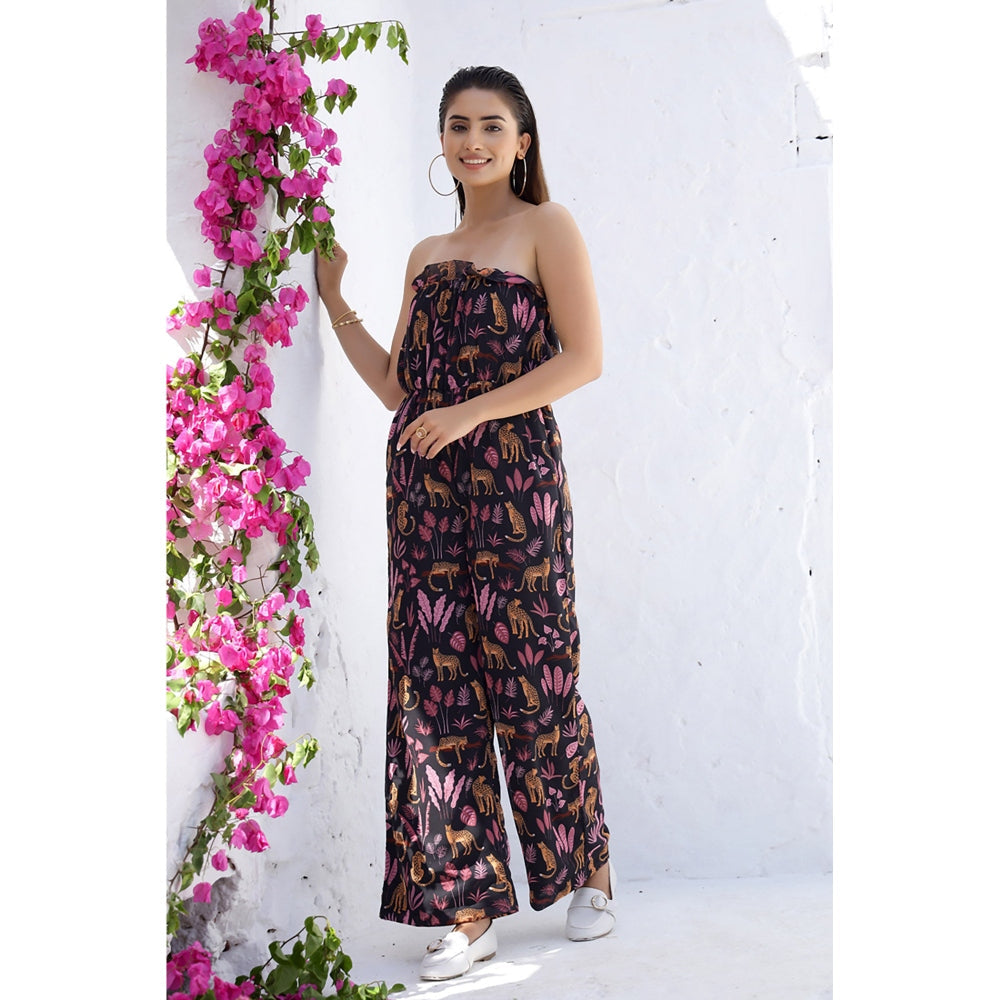 AlterEGO Rikki - Leapord Hault Bandeau Jumpsuit
