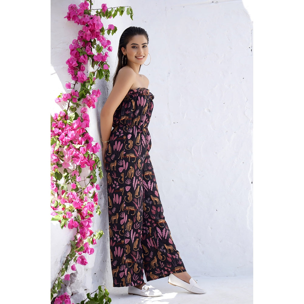 AlterEGO Rikki - Leapord Hault Bandeau Jumpsuit