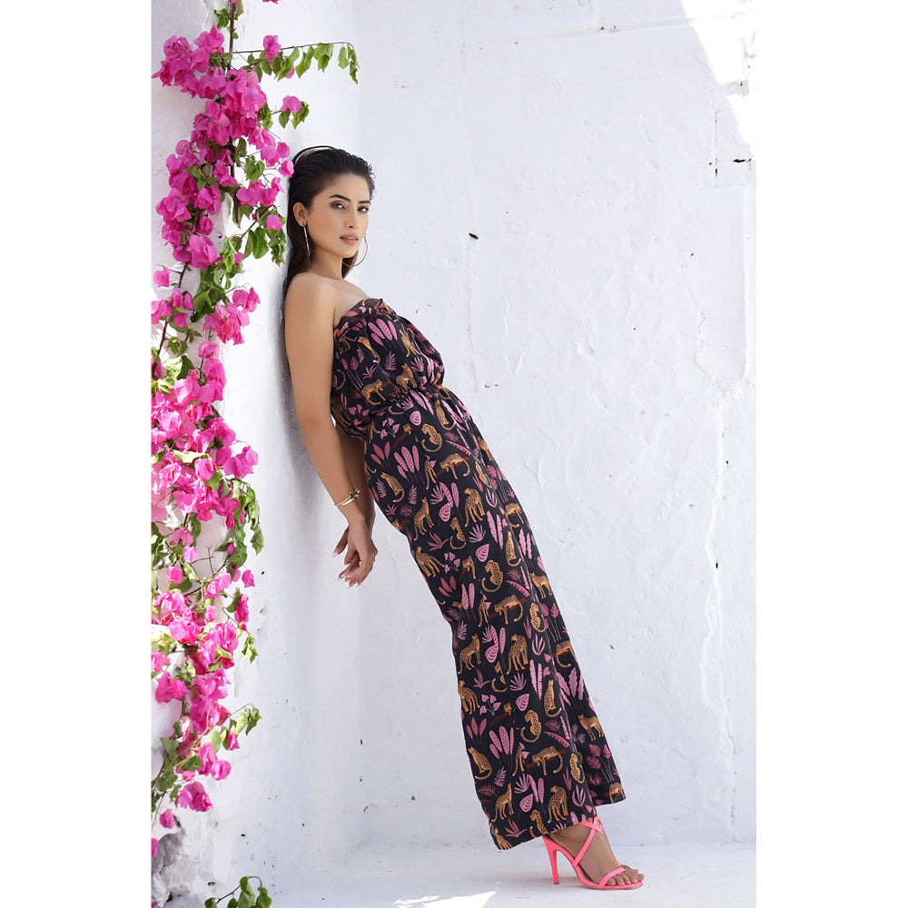 AlterEGO Rikki - Leapord Hault Bandeau Jumpsuit