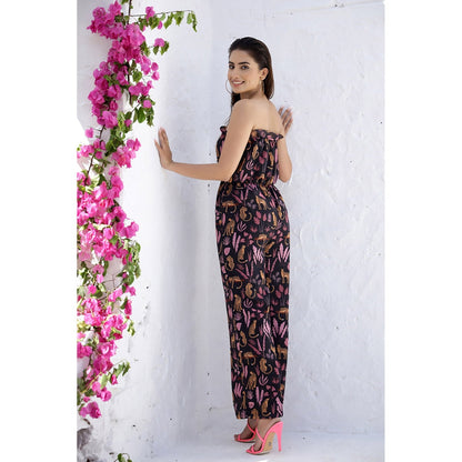 AlterEGO Rikki - Leapord Hault Bandeau Jumpsuit