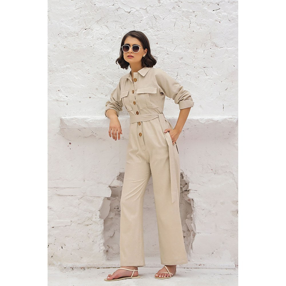 AlterEGO Maverick The Utilitarian Beige Jumpsuit (Set of 2)