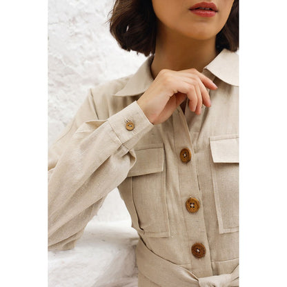 AlterEGO Maverick The Utilitarian Beige Jumpsuit (Set of 2)