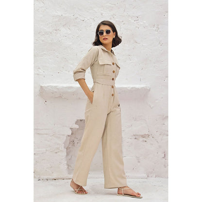 AlterEGO Maverick The Utilitarian Beige Jumpsuit (Set of 2)