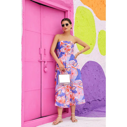 AlterEGO Roxane Summer Heaven Blue Midi Dress