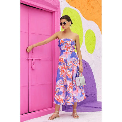 AlterEGO Roxane Summer Heaven Blue Midi Dress
