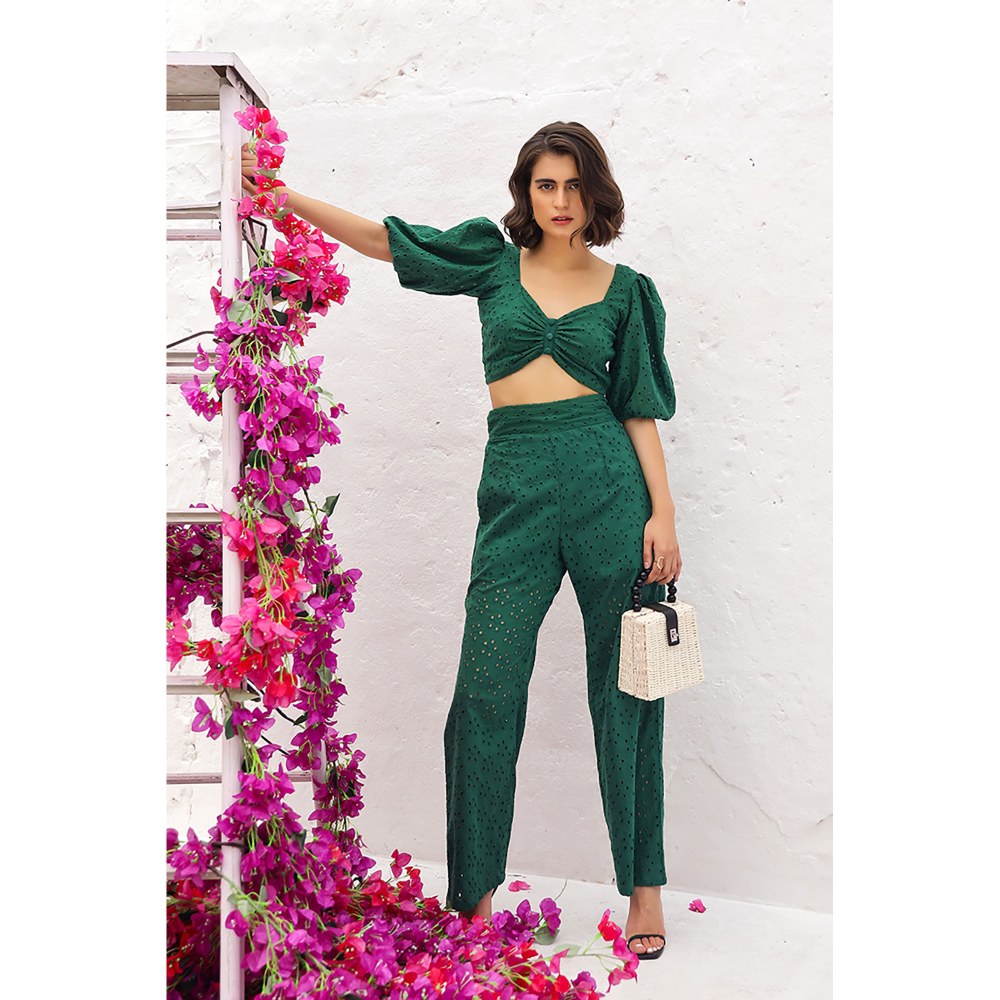 AlterEGO Ruth The Eyelet Green Co-Ord (Set of 2)