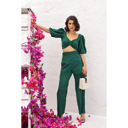 AlterEGO Ruth The Eyelet Green Co-Ord (Set of 2)