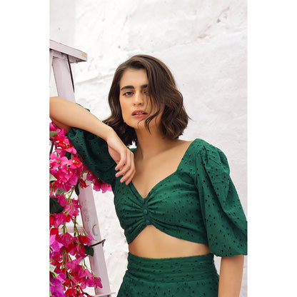 AlterEGO Ruth The Eyelet Green Co-Ord (Set of 2)
