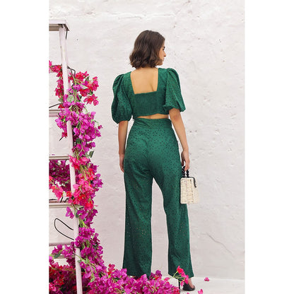 AlterEGO Ruth The Eyelet Green Co-Ord (Set of 2)