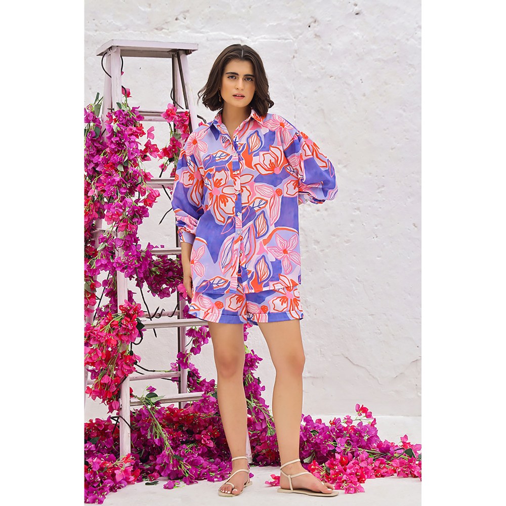 AlterEGO Arlet- Blue Floral Shirt