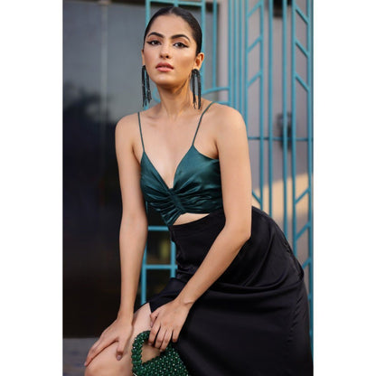 AlterEGO Bridgette Butterfly Bust Two Toned Maxi Dress
