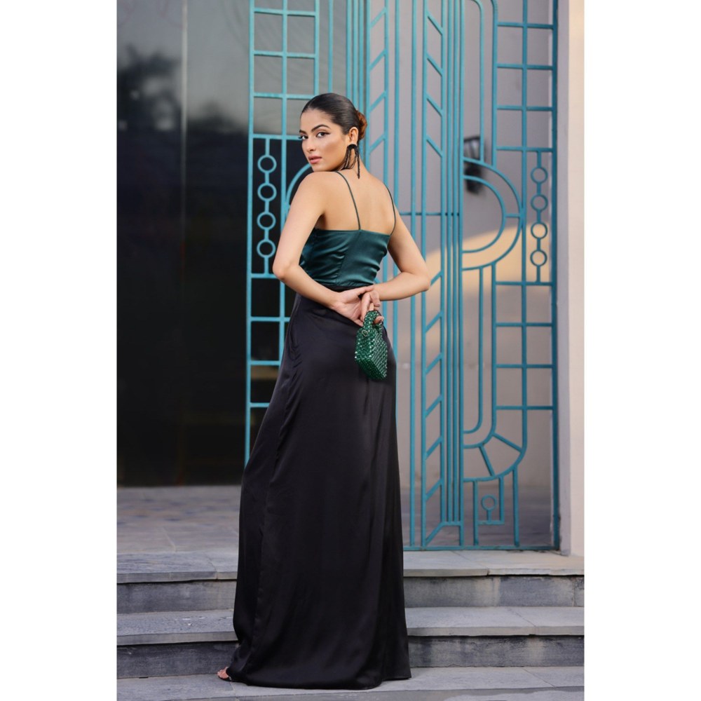 AlterEGO Bridgette Butterfly Bust Two Toned Maxi Dress