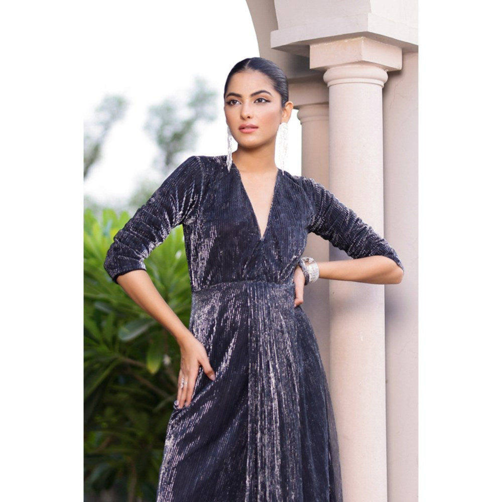 AlterEGO Malia Front Pleat Detail Maxi Dress
