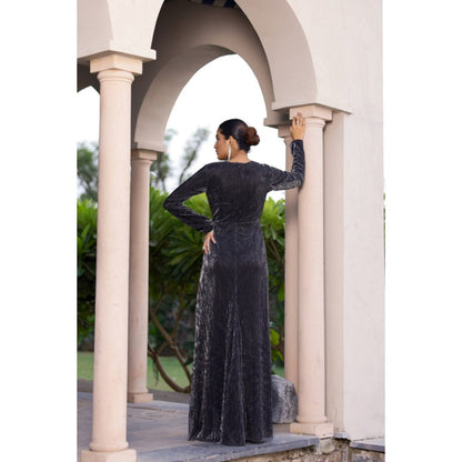 AlterEGO Malia Front Pleat Detail Maxi Dress