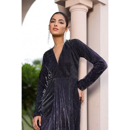 AlterEGO Malia Front Pleat Detail Maxi Dress