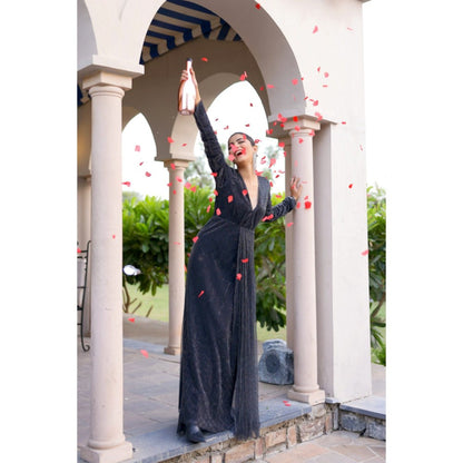 AlterEGO Malia Front Pleat Detail Maxi Dress