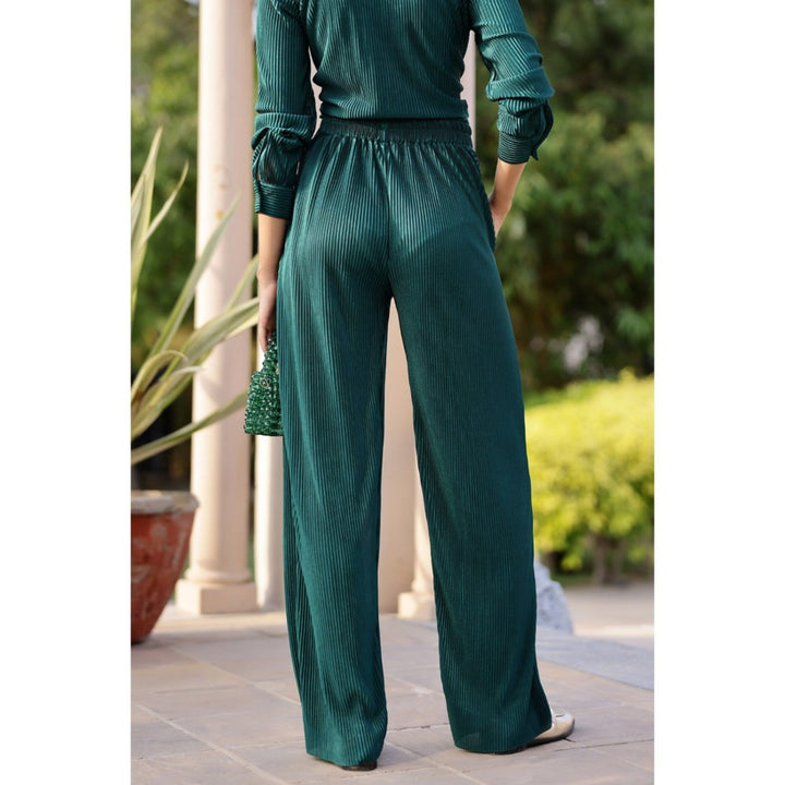 AlterEGO Emerson Emerald Pleated Shirt with Pant (Set of 2)