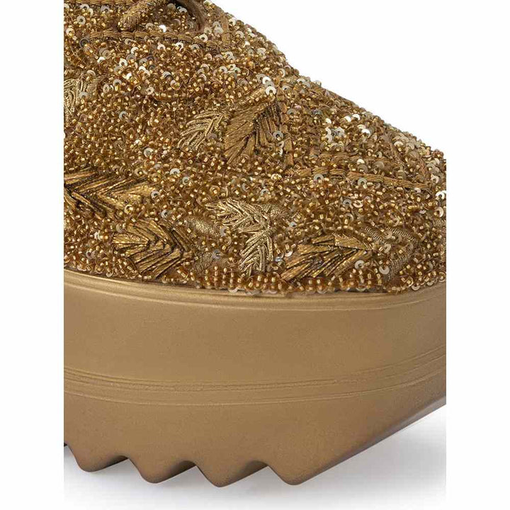 Anaar Stay Golden Gold Womens Sneakers