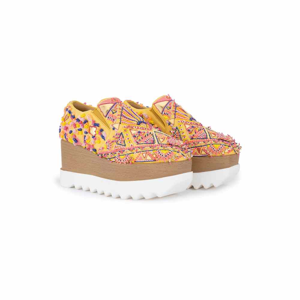 Anaar Kaleidoscope Yellow Womens Sneakers