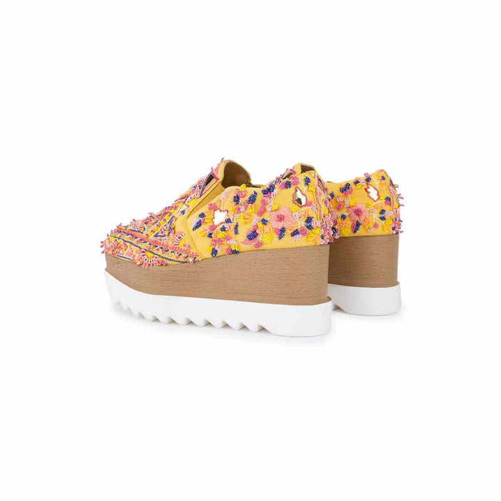 Anaar Kaleidoscope Yellow Womens Sneakers