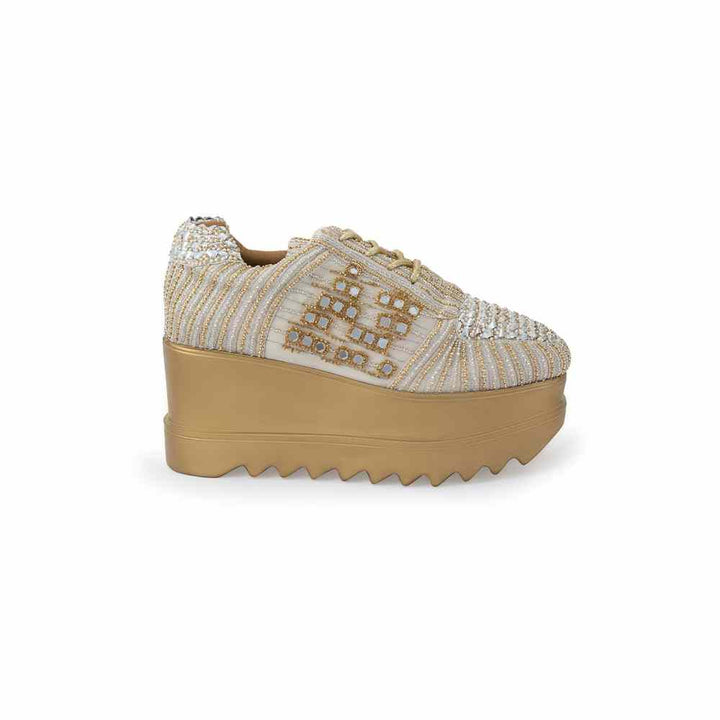 Anaar A Toast To You Gold Womens Sneakers