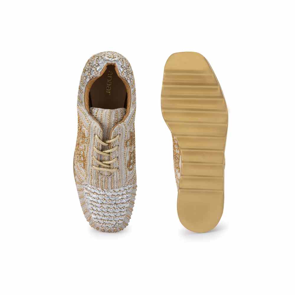 Anaar A Toast To You Gold Womens Sneakers