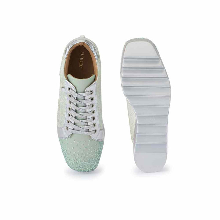 Anaar Macaron Magic Green Womens Sneakers