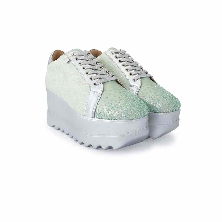 Anaar Macaron Magic Green Womens Sneakers