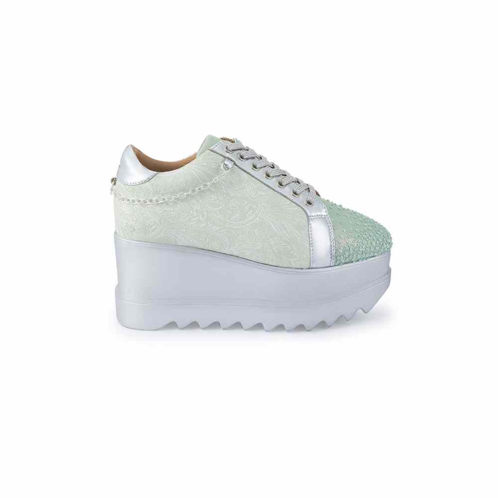 Anaar Macaron Magic Green Womens Sneakers