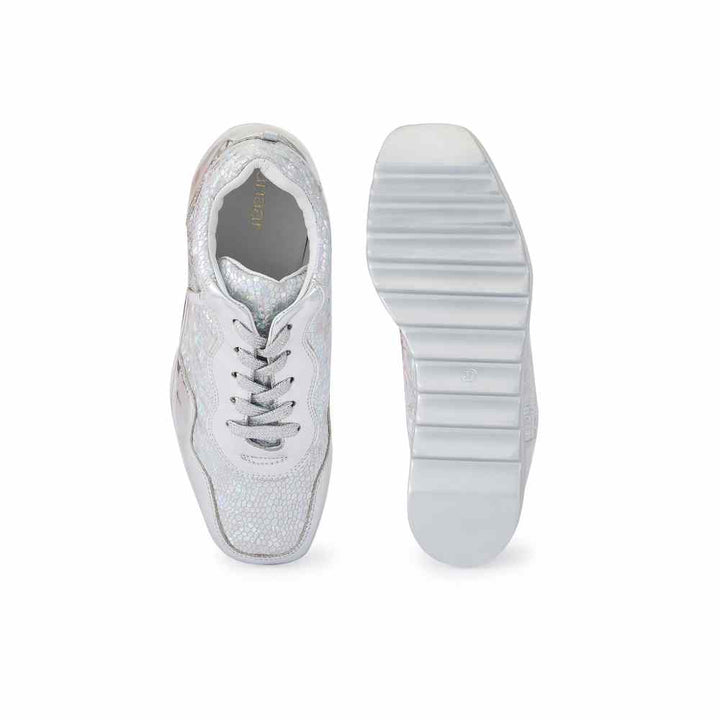 Anaar Disco 22 Signature Silver Womens Sneakers