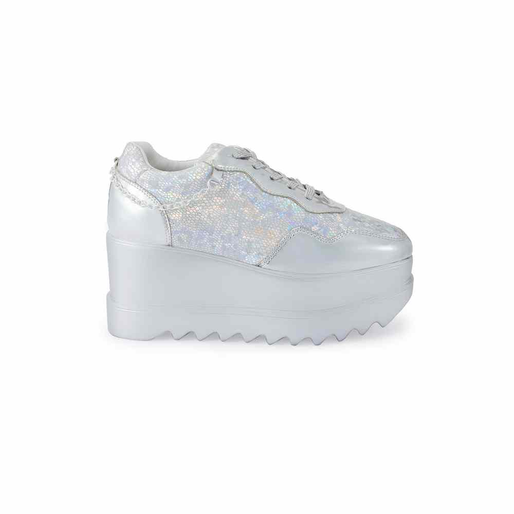 Anaar Disco 22 Signature Silver Womens Sneakers