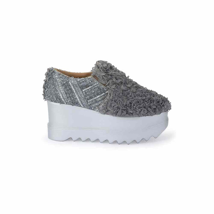 Anaar Frills & Friends Grey Womens Sneakers