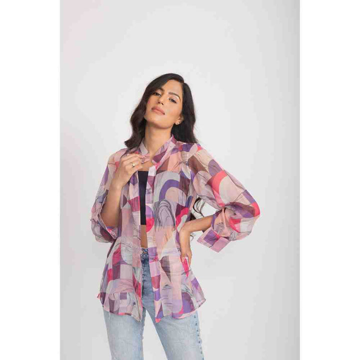 AROOP SHOP INDIA Multi-Color Naomi Mesh Shirt
