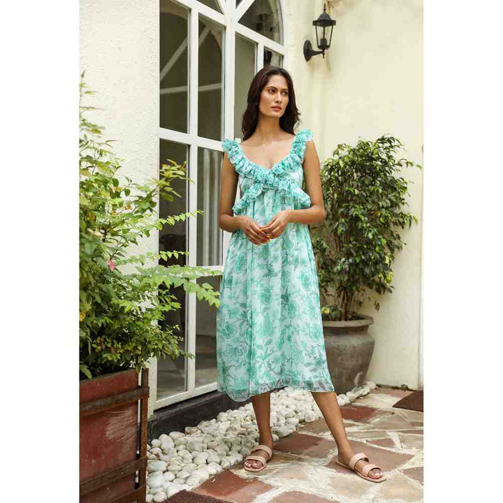 AROOP SHOP INDIA Paula Ruffled Maxi Dress