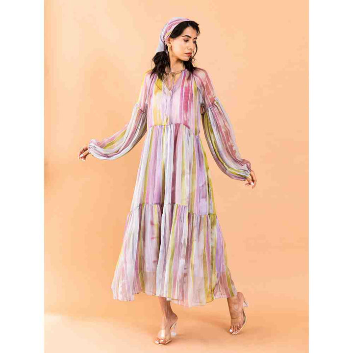 AROOP SHOP INDIA Shelley Multi-Color Maxi Dress (Set of 2)