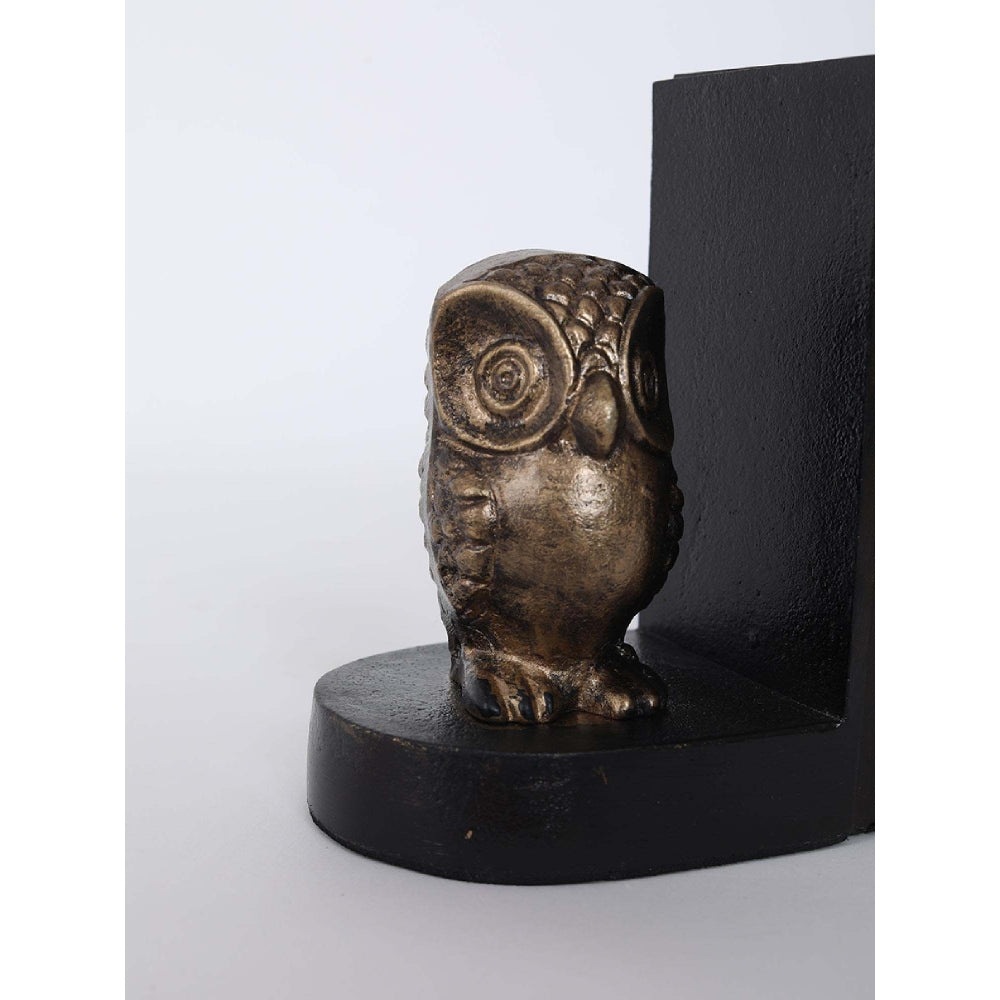 Assemblage Wise Owl Antique Metal Bookend