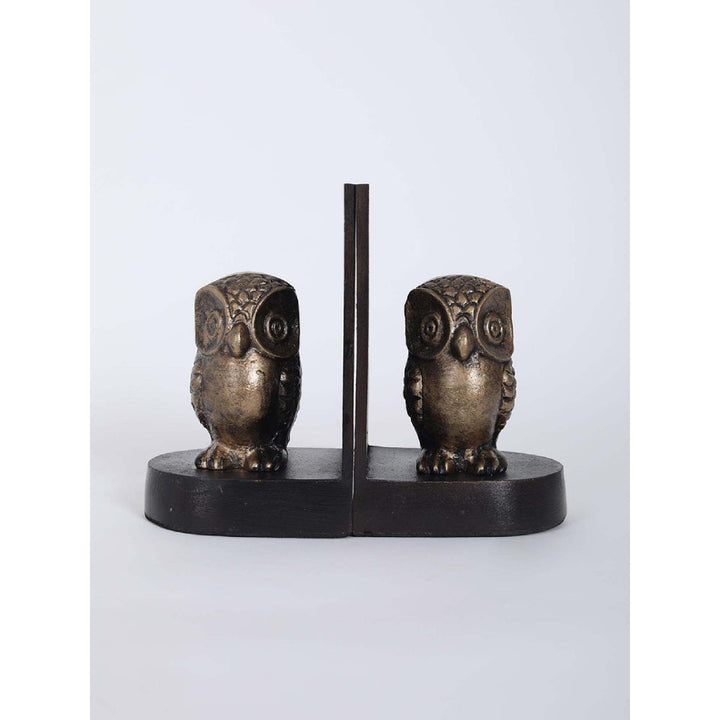 Assemblage Wise Owl Antique Metal Bookend