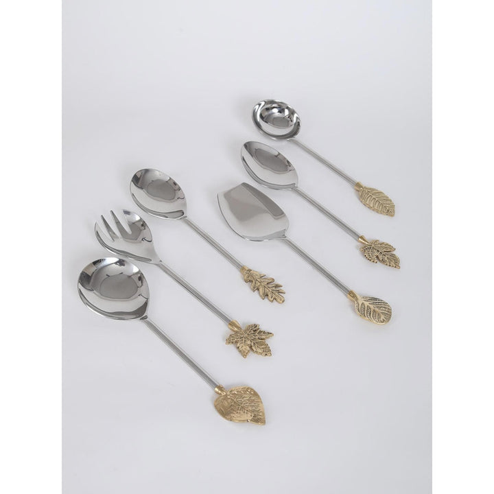 Assemblage Autumn Leaf Serving Spoon Cutlery Set