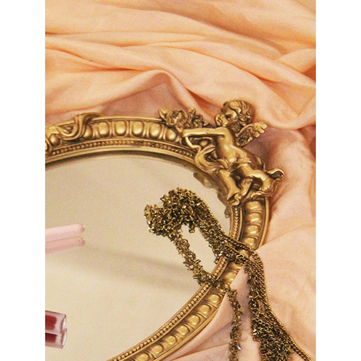 Assemblage Antique Angel Mirror Trinket Tray
