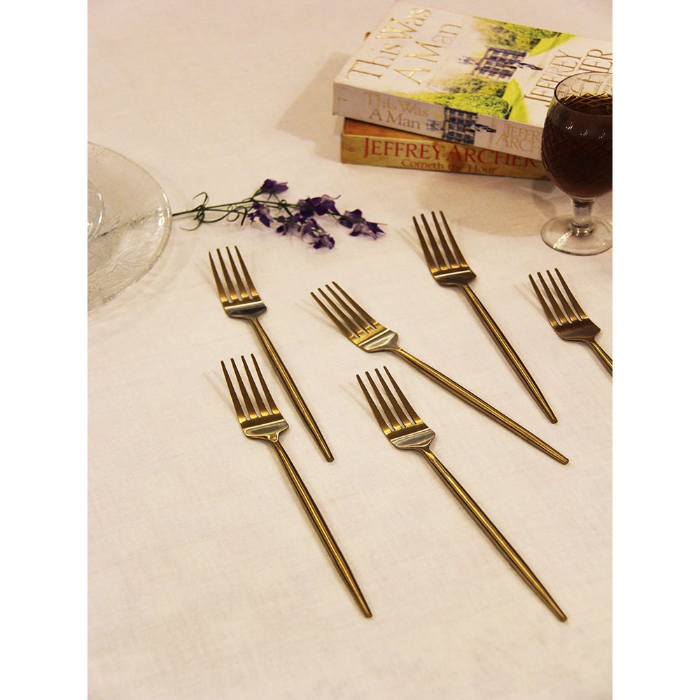 Assemblage Gold Cutipol Cutlery Set of 6 Forks