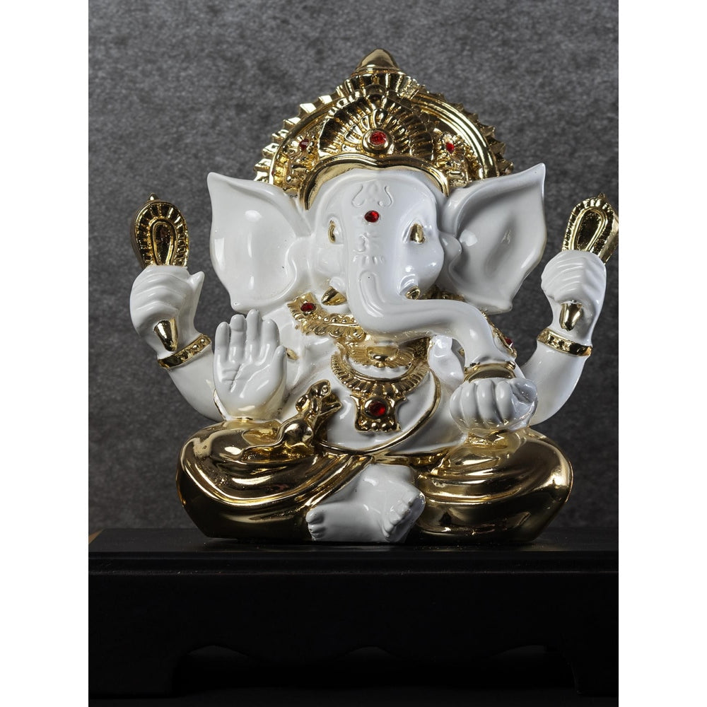 Assemblage Gold Electroplated Gajkarna Ganesha Idol